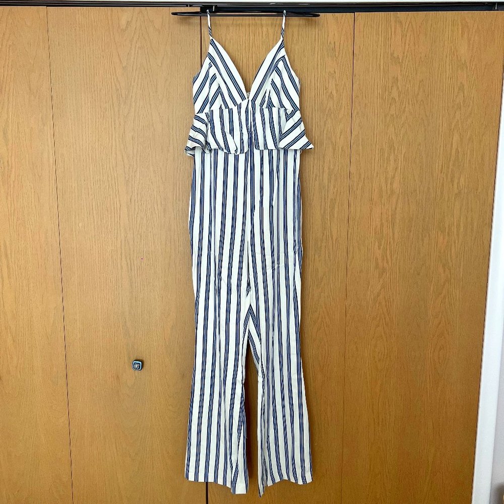 NEW: BCBGeneration Jumpsuit - Blue & White
